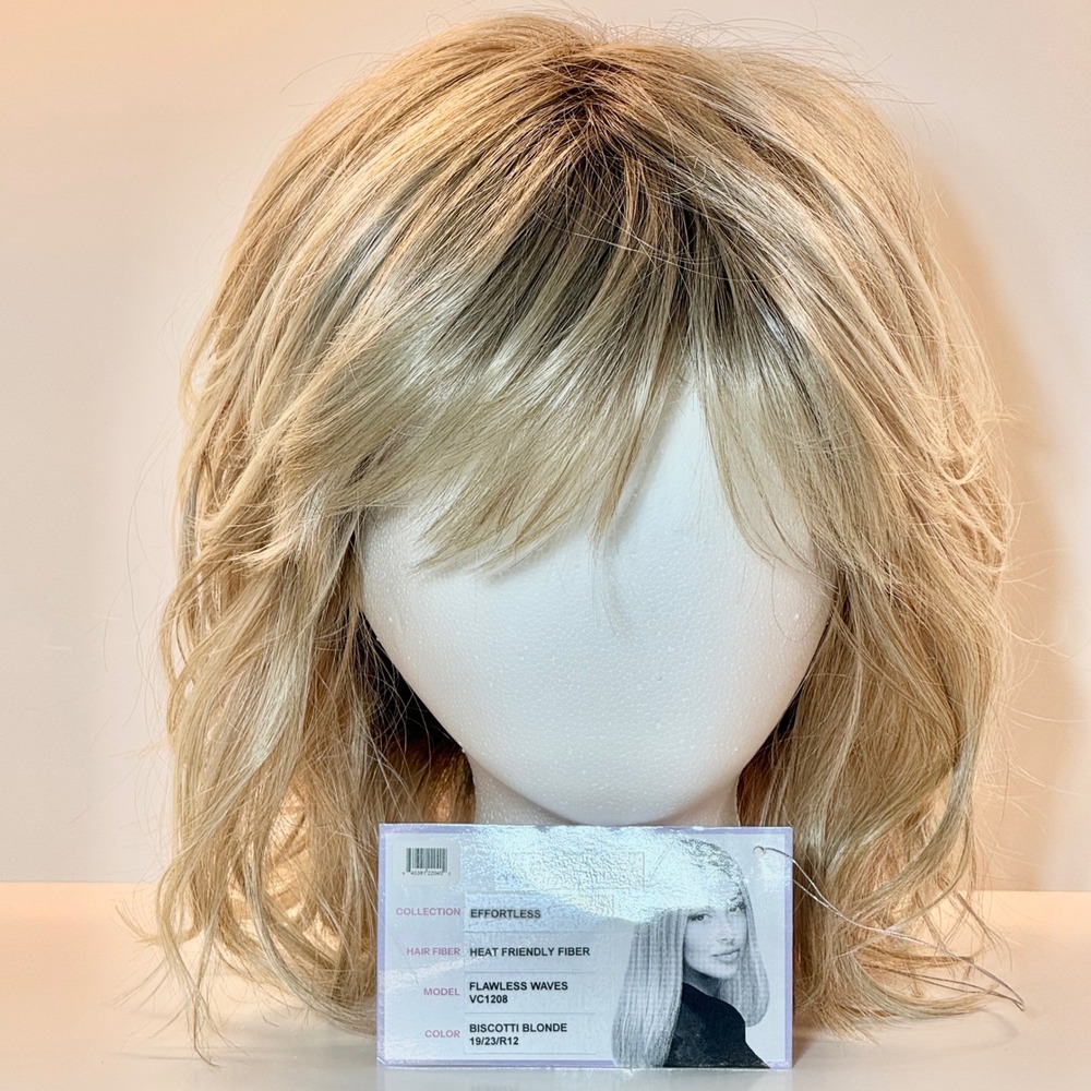 TressAllure Flawless Waves Wig Biscotti Blonde Heat Friendly Synthetic VC1208